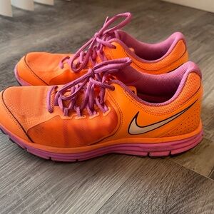 Nike Bright Orange and Pink Sneakers